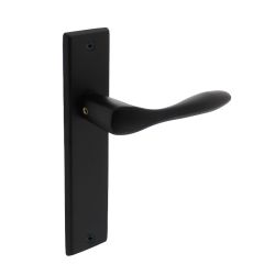 Deurkruk Banaan met schild blind mat zwart