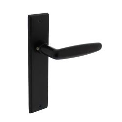 Deurkruk Sophie met schild blind mat zwart