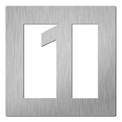Vierkant huiscijfer Didheya 150mm. - RVS