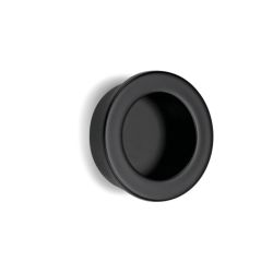 Schuifdeurkom rond Stylus 65 mm mat zwart