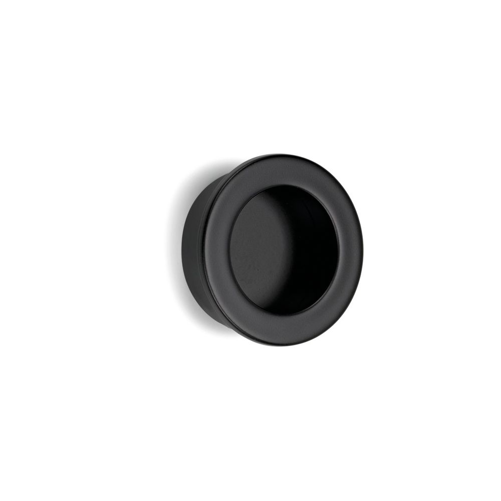 Schuifdeurkom rond Stylus 49 mm mat zwart