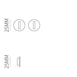 Sleutelrozet minimal 2mm rond - zwart