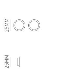 WC-garnituur minimal 2mm rond - zwart