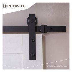 Schuifdeursysteem 'Barndoor' 2 meter  RVS/mat zwart