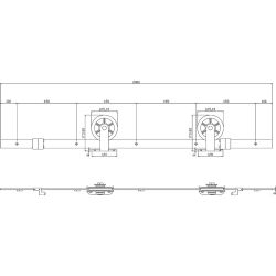 Schuifdeursysteem Wheel Top - mat zwart