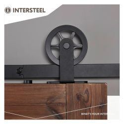 Schuifdeursysteem Wheel Top - mat zwart