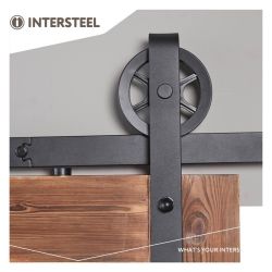 Schuifdeursysteem Wheel - mat zwart