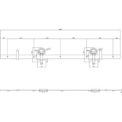 Schuifdeursysteem Modern Top - mat zwart