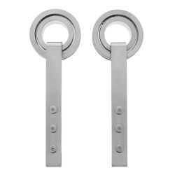 Set van 2 hangrollen Modern - RVS geborsteld