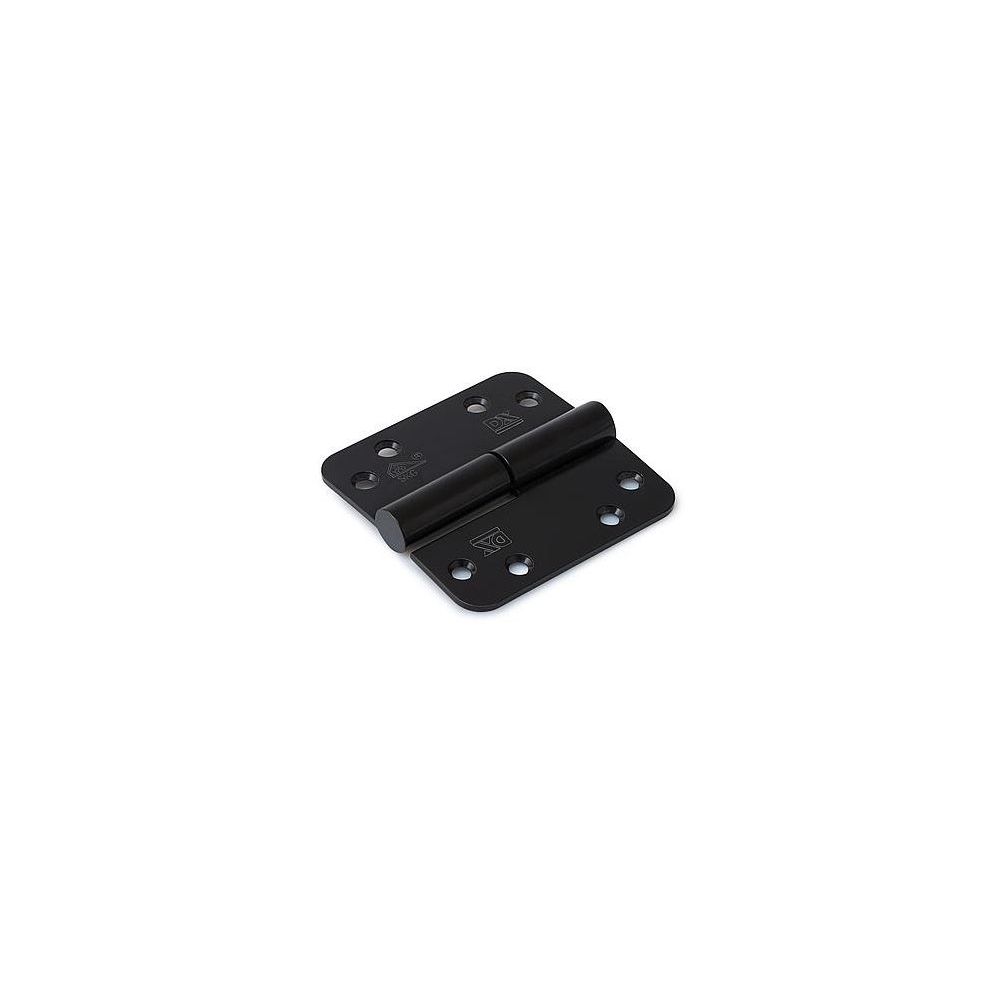 SKG3 kogelstiftpaumelle links 89x89mm afgerond RVS/zwart