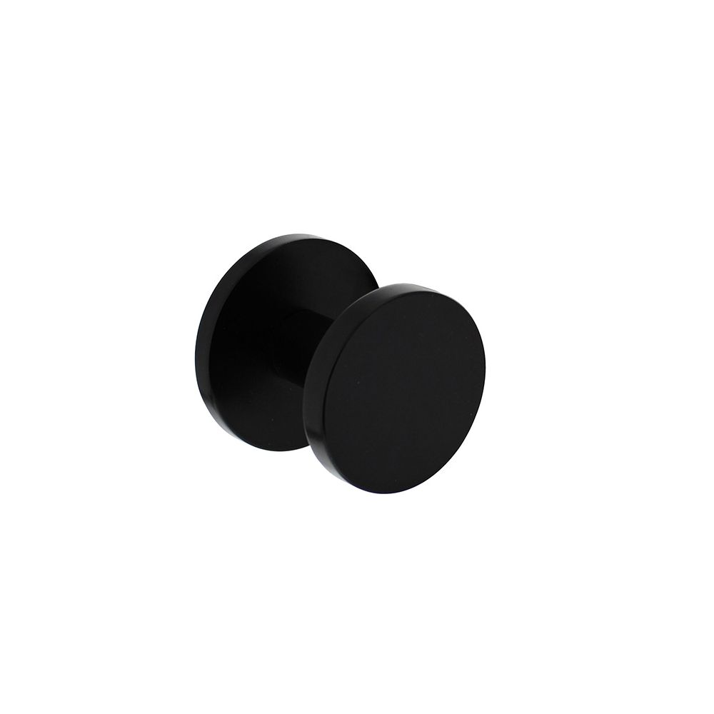 Voordeurknop Rond Ø55 mm éénzijdige montage aluminium/zwart