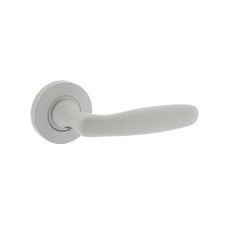 Deurkruk Bjorn op ronde rozet ø52x10mm wit