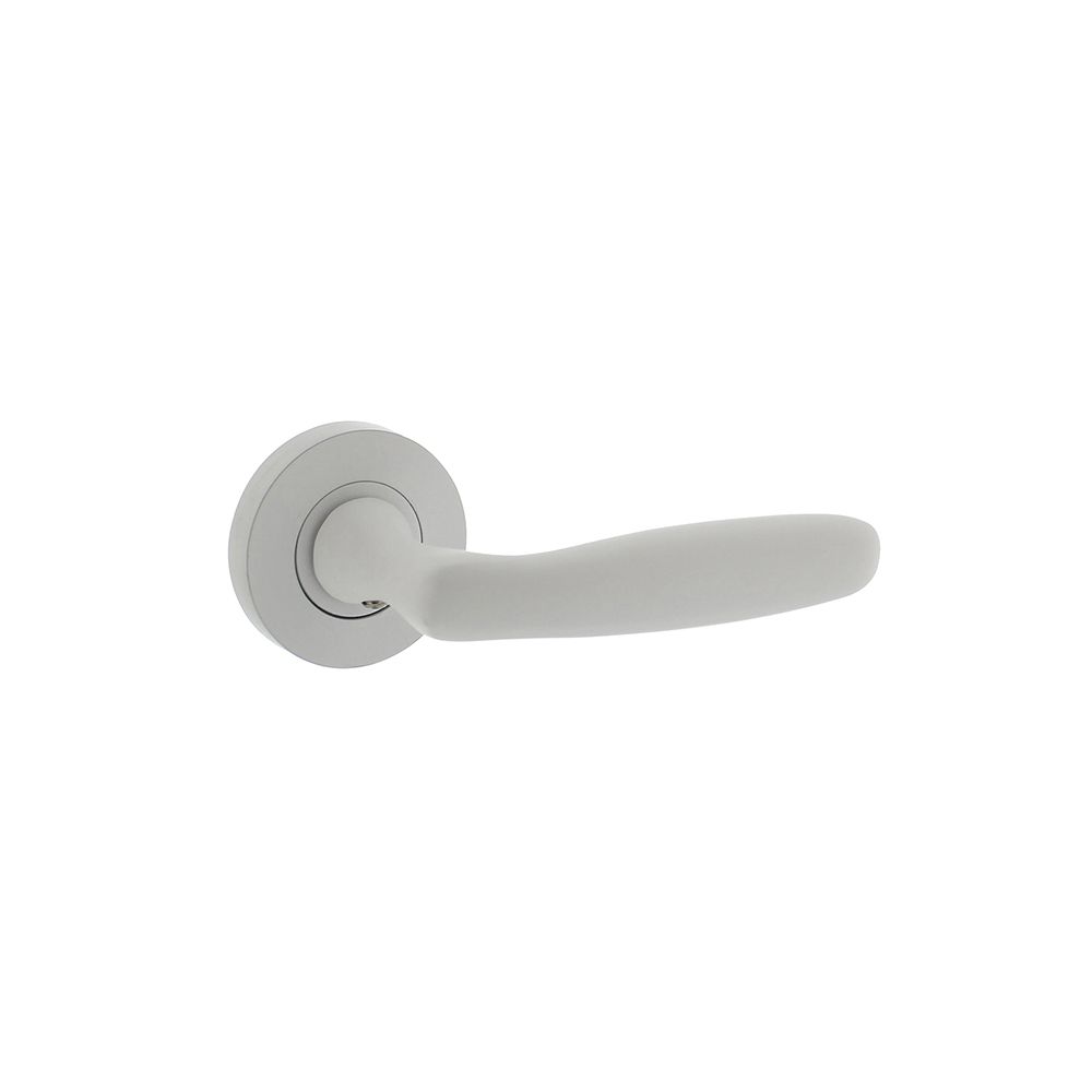 Deurkruk Bjorn op ronde rozet ø52x10mm wit