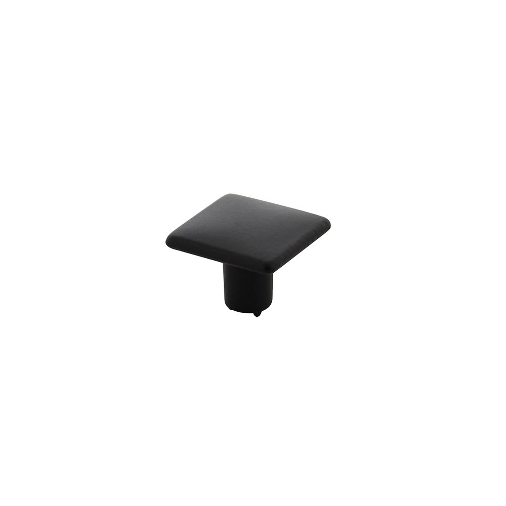 Meubelknop vierkant vlak 26 x 26 mm mat zwart