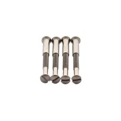 4 Patentboutjes m4x38 mm met hulsjes m4 staal vernikkeld