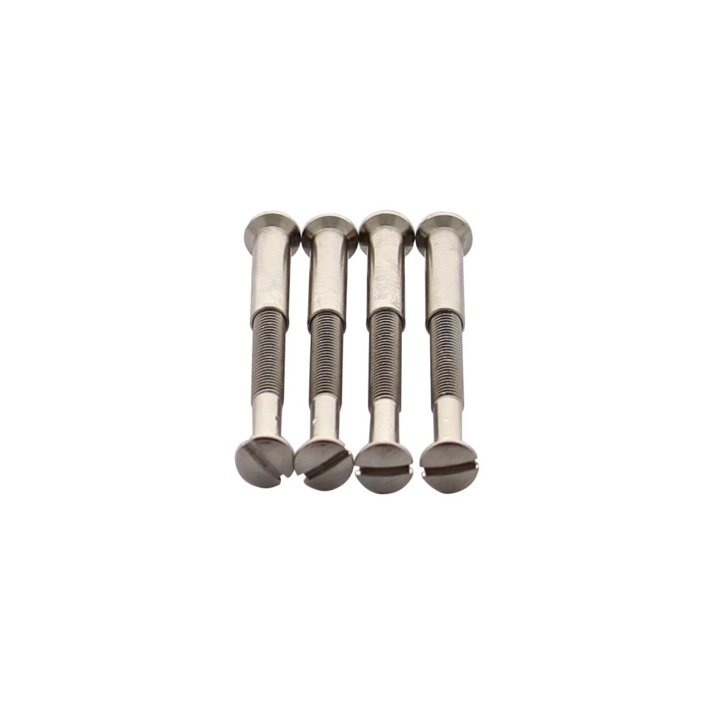 4 Patentboutjes m4x38 mm met hulsjes m4 staal vernikkeld
