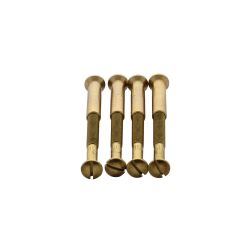4 Patentboutjes m4x38 mm met hulsjes m4 staal messing