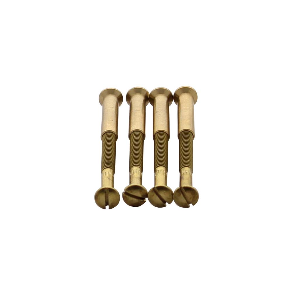 4 Patentboutjes m4x38 mm met hulsjes m4 staal messing