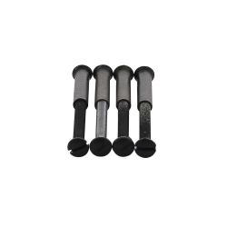 4 Patentboutjes m4x38 mm met hulsjes m4 zwart