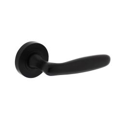Deurkruk Bjorn op ronde rozet ø52x10mm zwart