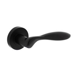 Deurkruk George op rond rozet ø52x10mm zwart