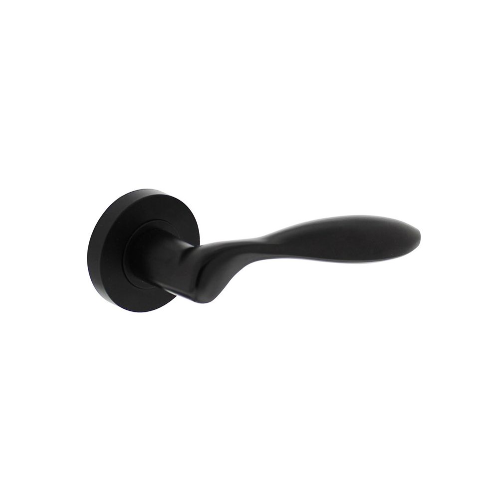 Deurkruk George op rond rozet ø52x10mm zwart