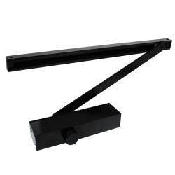 Deurdranger zwart met glijarm DR 124, 207x55x40, sluitkracht 3