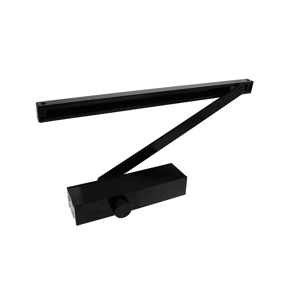 Deurdranger zwart met glijarm DR 124, 207x55x40, sluitkracht 3