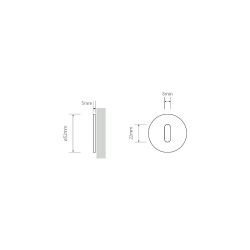 Sleutelrozet rond 5mm zwart
