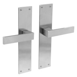 Deurkruk Amsterdam op schild blind RVS