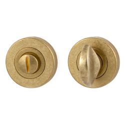 Nika toilet-/badkamersluiting rond 8mm - messing getrommeld