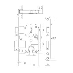 Intersteel woningbouw cilinder dag- en nachtslot 55 mm zwart