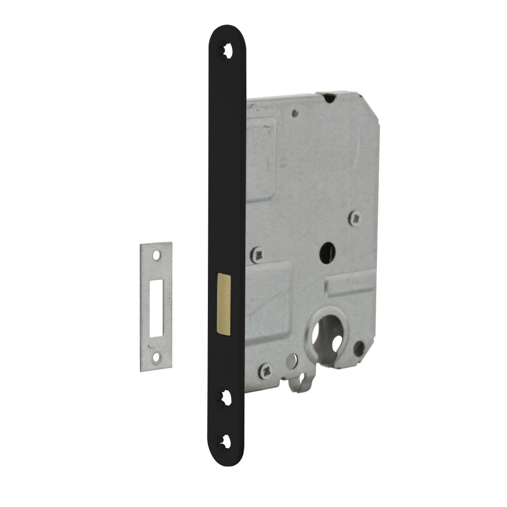 Intersteel cilinder kastslot 55mm met zwarte voorplaat 20X175 mm