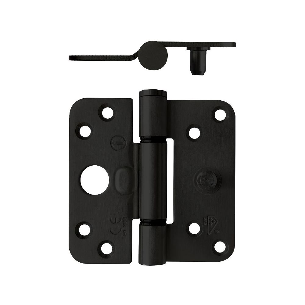 Glijlagerscharnier SKG3 89x89x3mm DIN links - zwart