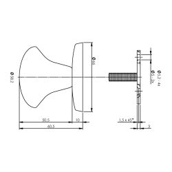 Intersteel voordeurset SKG3*** RVS - ovale uitvoering