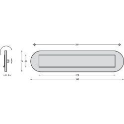 Intersteel voordeurset SKG3*** RVS - ovale uitvoering