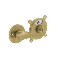 Toilet-/badkamersluiting Degeorge vrij/bezet met 8 mm stift - messing getrommeld