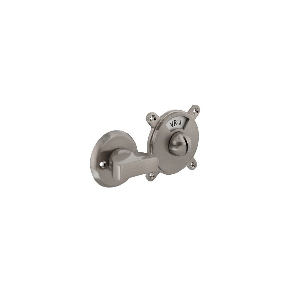 Toilet-/badkamersluiting Degeorge vrij/bezet met 8 mm stift - nikkel mat