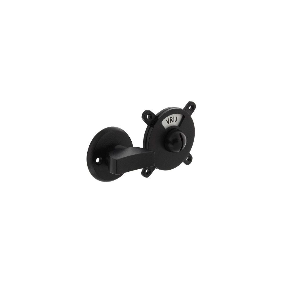 Toilet-/badkamersluiting Degeorge vrij/bezet met 8 mm stift - mat zwart