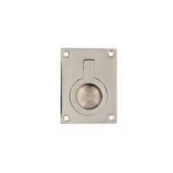 Luikring rechthoekig 41x31mm - nikkel