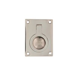 Luikring rechthoekig 50x39mm - nikkel