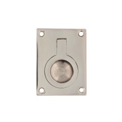 Luikring rechthoekig 65x49mm - nikkel