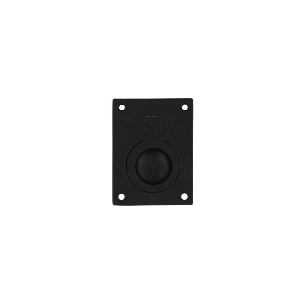 Luikring rechthoekig 41x31mm - mat zwart