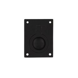 Luikring rechthoekig 50x39mm - mat zwart