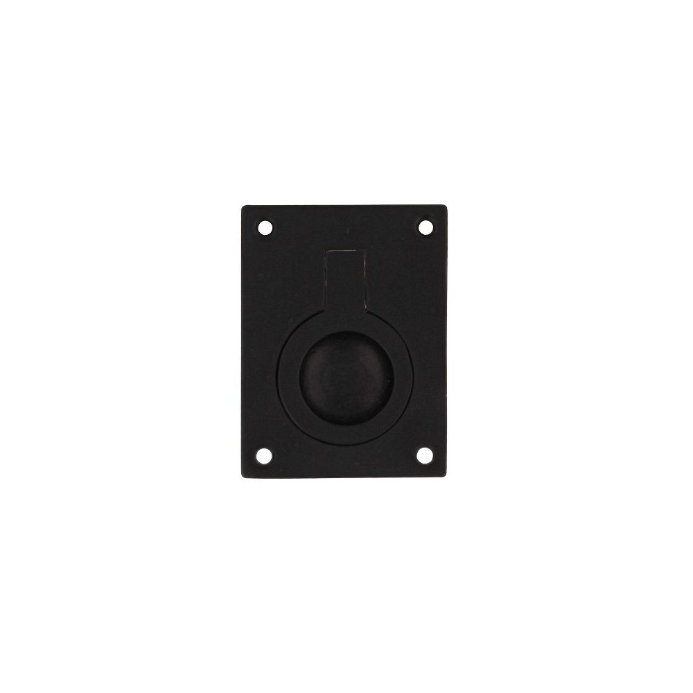 Luikring rechthoekig 50x39mm - mat zwart