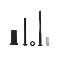 Set van 5 verlengde ronde steunen 50mm tbv rail schuifdeursysteem mat zwart
