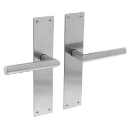 Deurkruk Jura met schild 250x55x2mm  blind rvs geborsteld