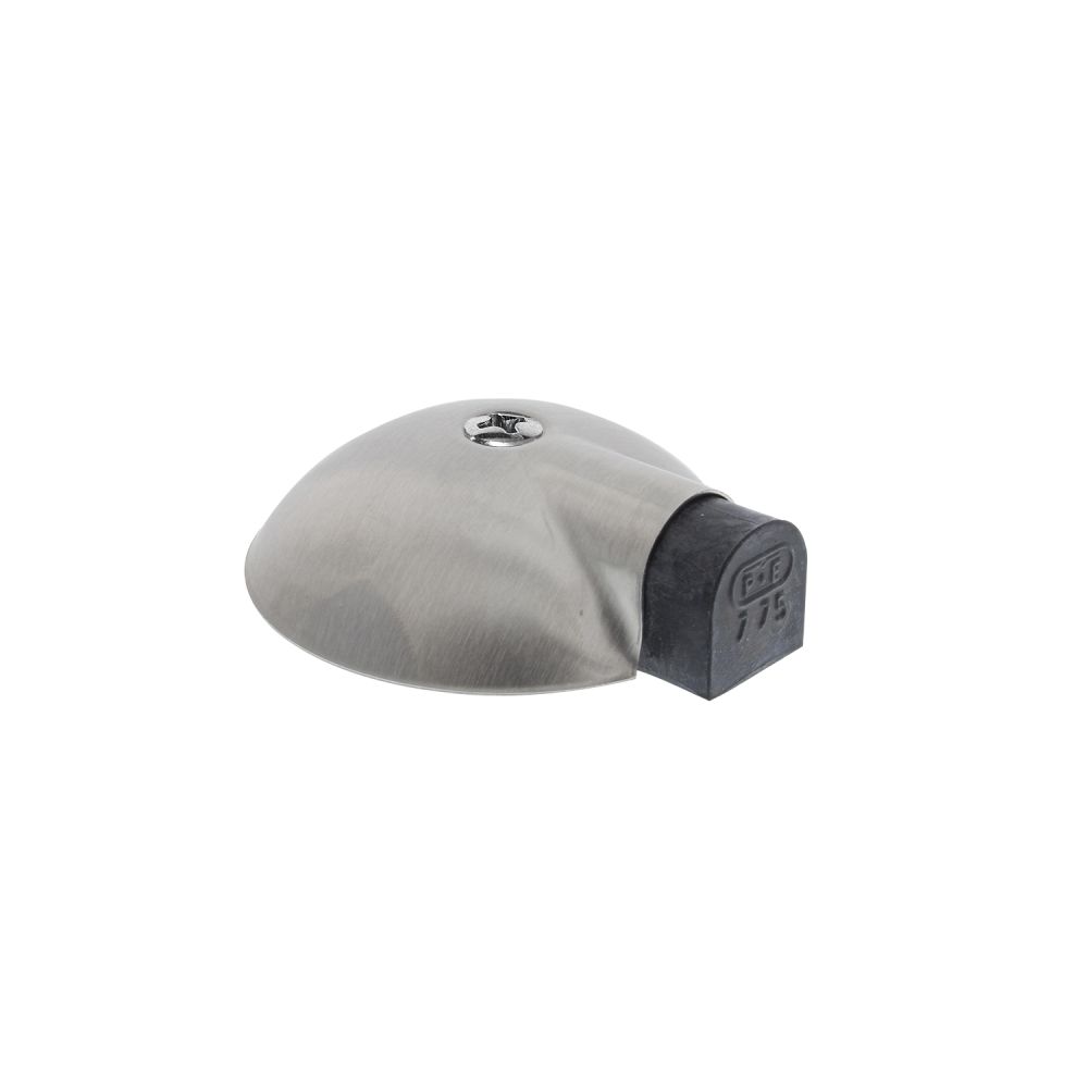 P+E Deurstopper vloermontage ø85mm rvs geborsteld