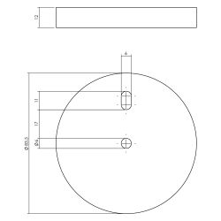 P+E Deurstopper verhogingsschijf ø85mm rubber zwart