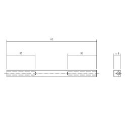 P+E Krukstift 95x8mm gegalvaniseerd